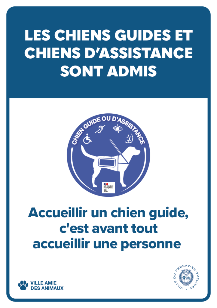2026 – Ville amie des animaux – Panneaux v3_Support 1 – A5 – Signalétique -chiens guides et chiens d’assistance- v1
